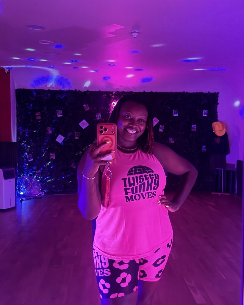 Yaz, founder of Twisted Funky Moves, in the dance studio in Stourbridge